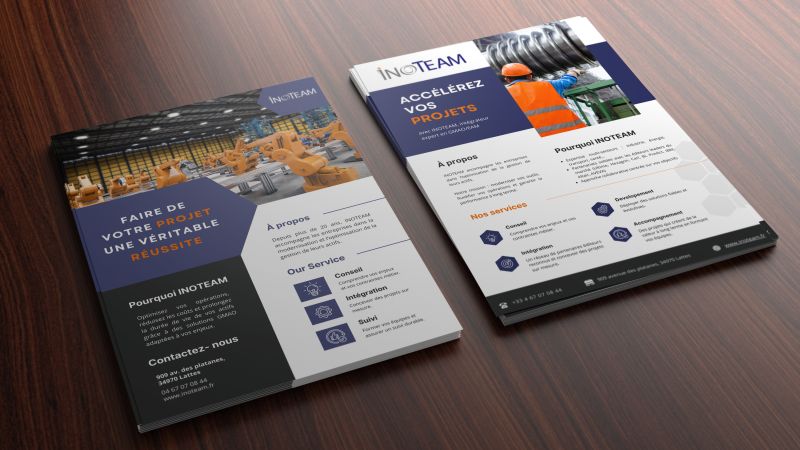 Les nouveaux Flyers INOTEAM sont arrivés, qui nous sommes que faisons nous chez INOTEAM en terme de GMAO EAM APM GEM